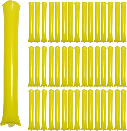 48pcs Round Head Boom Sticks Thunder Sticks Cheering Sticks Team Spirit Plastic Cheerleading Spirit Stick Clapper Inflatable Noise Maker Sports Supply (Blue)