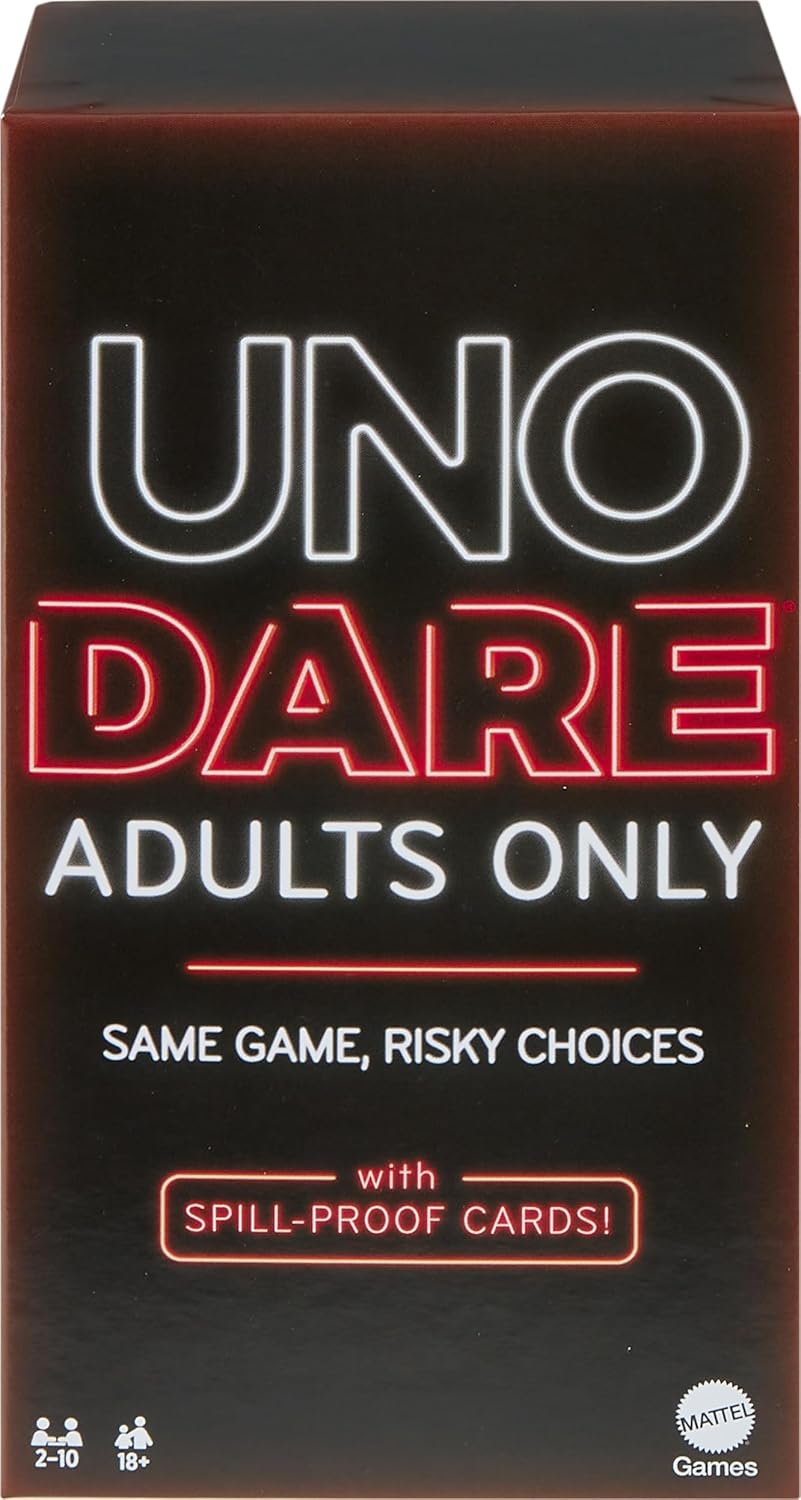 Mattel Games UNO Dare Adults Only Card Game for Game Night, Travel, Camping & Party