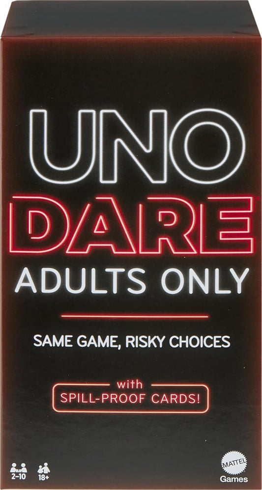 Mattel Games UNO Dare Adults Only Card Game for Game Night, Travel, Camping & Party