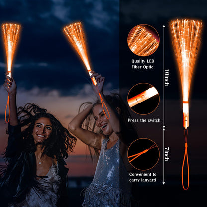 30 Pack Blue Fiber Optic Wands Glow Fiber Wands Bulk LED Light Up Wands with 3 Flashing Modes LED Flashing Sticks for July 4th Halloween Christmas Wedding Birthday Carnival Bachelor Party