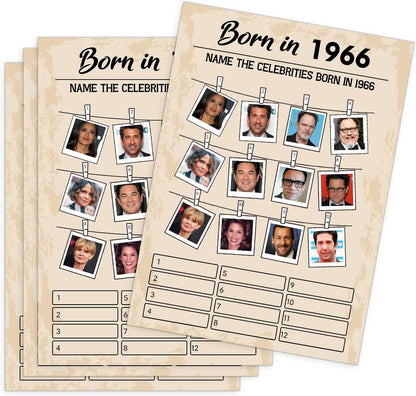 QUPT 40th Birthday Party Games, Movies in 1986 Games, Birthday Party Supplies for Adults, Fun 1986s Party Game，Pack of 30 Cards