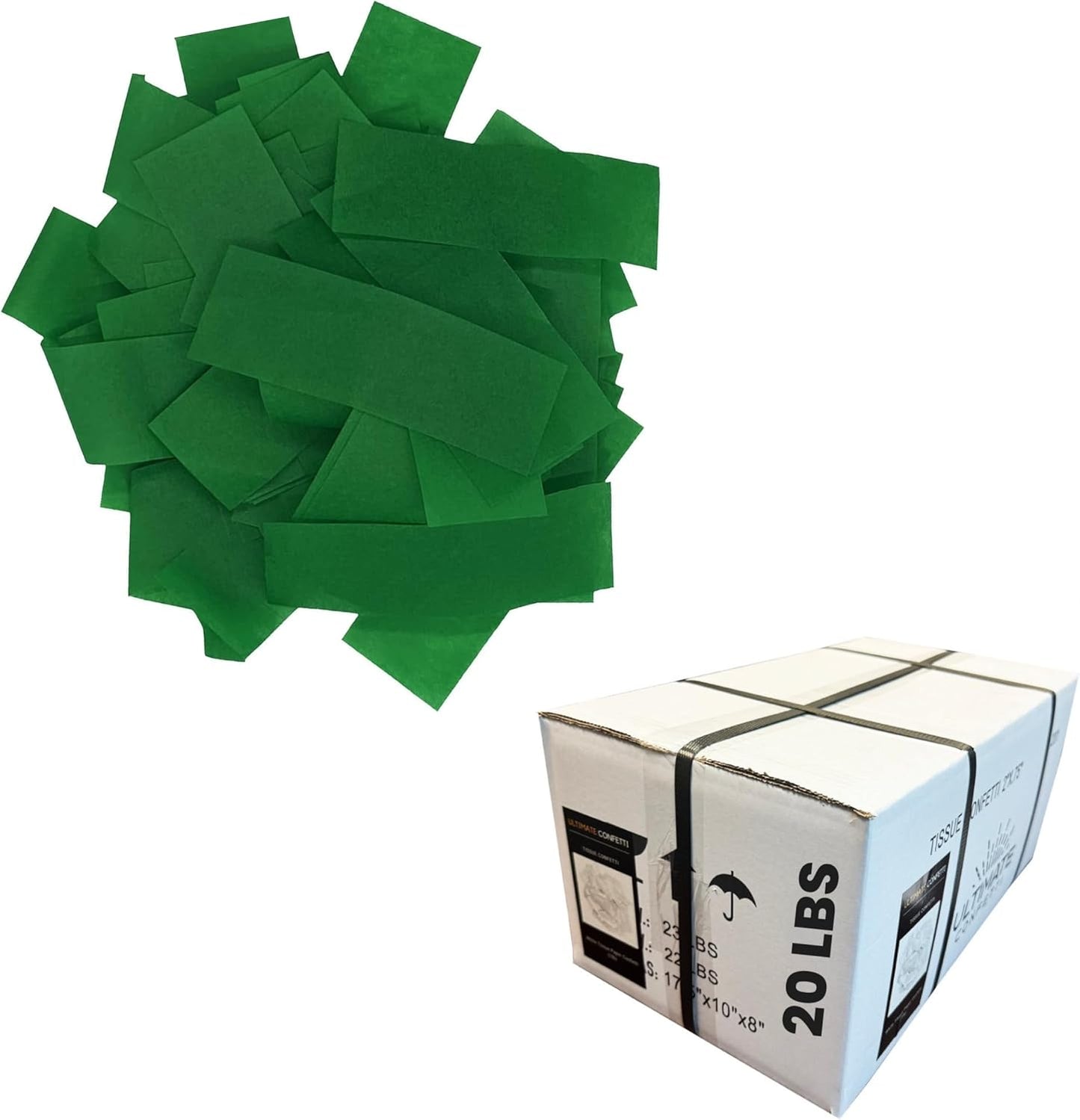 Ultimate Confetti, Multicolor Biodegradable Confetti - Rectangular Fluttering Tissue Paper Confetti for Cannon and Launcher use - Best for Holidays, Birthday, Wedding, and Parties - 1 lb, 16 oz