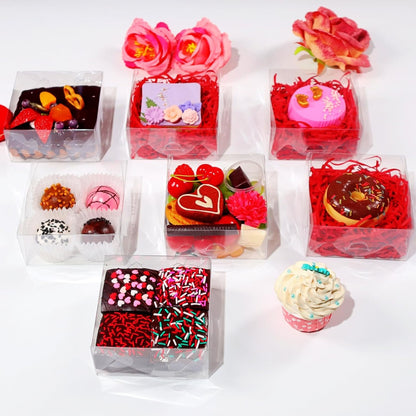 20 Pack Bakery Boxes 5x5x2 Inches Chocolate Covered Strawberries Boxes for 4 Mini Cake & Cookies Macaron Pie Browines boxes