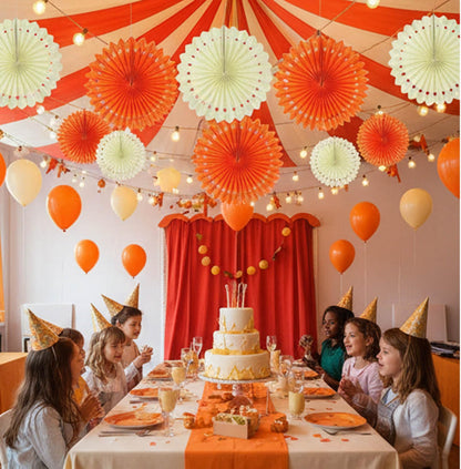 12PCS Colourful Paper Fans Party Decorations,Rainbow Hanging Ceiling Honeycomb Round Tissue Paper Fans for Mexican Engagement Fiesta Cinco De Mayo Party Decorations