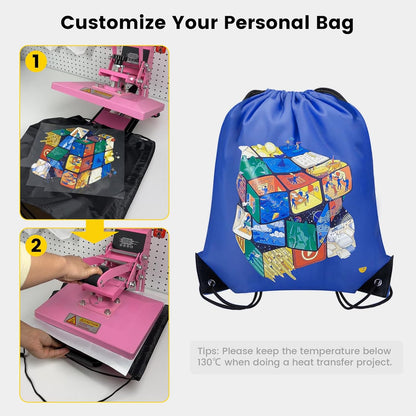Vorspack 10 Pcs Drawstring Bags Bulk - Drawstring Backpack Draw String Back Bag for Gift, DIY, Party, Gym, Trip - 10 Colors