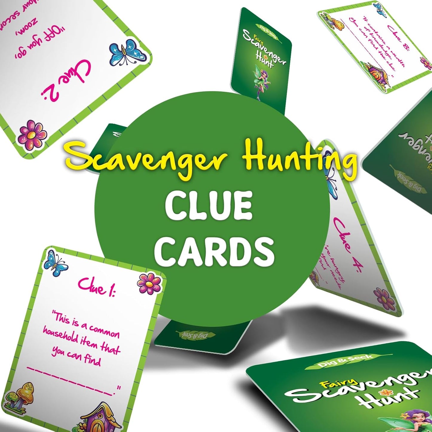 EDUMAN Flower Fairy Scavenger Hunt Dig Kit - Treasure Dig Kit Arts & Crafts, STEM Educational Toy with Clue Cards, Gemstone Dig Kits & DIY Jewelry Making Kits for Kids 6+ - Ideal Gift for Girls