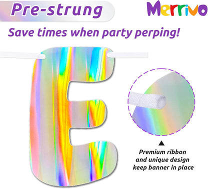 Iridescent Welcome Back We Missed You So Much Banner, Holographic Welcome Back Decorations, Pre-Strung Welcome Home sign for Office Party, Family Gathering, Back to School, Military Homecoming
