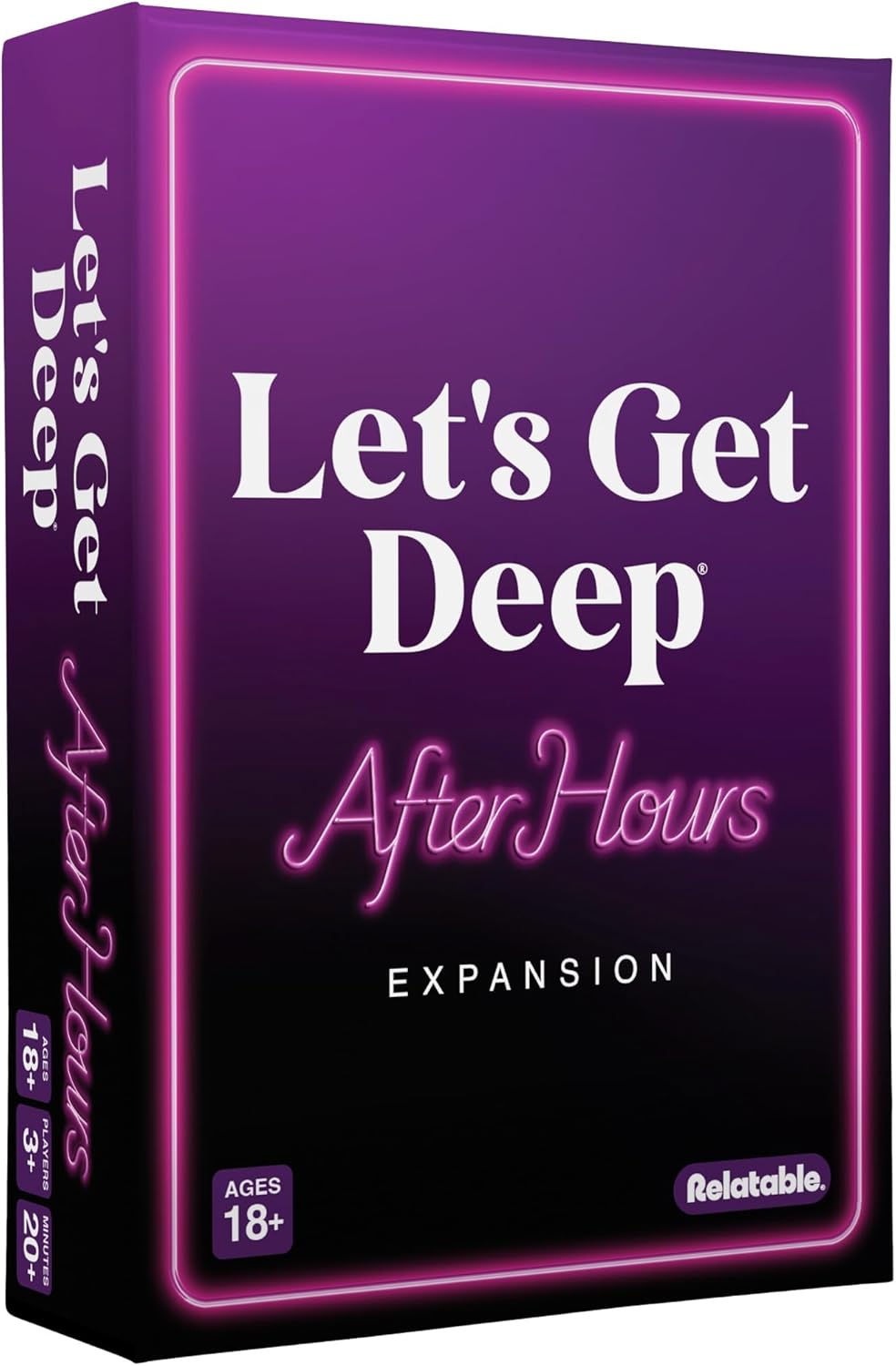 Let's Get Deep: Friends Edition by Relatable, Fun Group Card Game, Easy Adult Game for Game Night, Perfect for Party Games with Friends, Includes 400 Question Cards, Three Increasingly Personal Levels