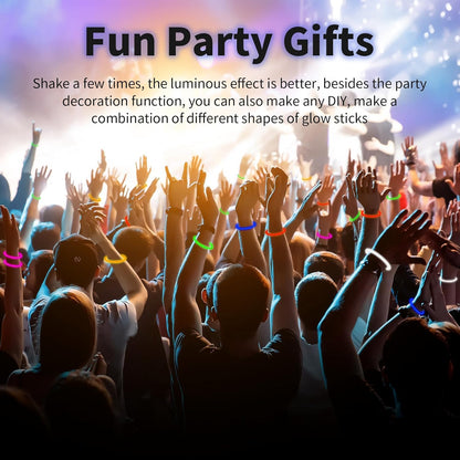150 Pack 8” Red Glow Sticks Bulk with 150 Connectors Neon Glow In The Dark Party favors Supplies for Holiday Birthday Party Decoration (Red)