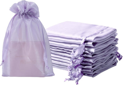 QIANF 20 Pcs Peacock Blue Small Organza Bags 3X4 inch for Wedding Favors with Drawstring, Mini Mesh Gift Bags Jewelry Pouch for Candy Bridal Shower Party Favor Baby Shower Christmas