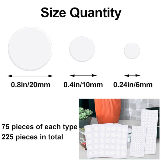 JANYUN 280 Pcs Double Sided Sticky Dot Stickers Removable Round Putty Clear Sticky Tack No Trace Sticky Putty Waterproof Small Stickers for Festival Decoration (20mm, 280)