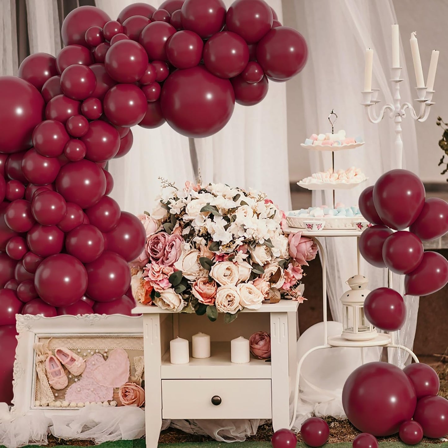 Amandir 153pcs White Sand Balloons Arch Garland Kit Different Sizes 18 12 10 5 Inch Cream Beige Sand White Latex Balloon for Birthday Boho Neutral Baby Shower Wedding Anniversary Party Decorations