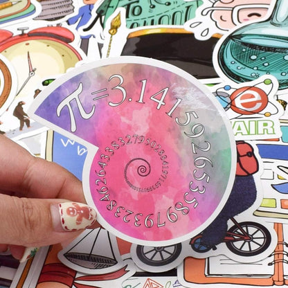 QTL Neon Stickers for Teens & Students Prizes, Waterproof Vinyl Party Favor Stickers, School Rewards, Water Bottle and Laptop, 50PCS - Colors B