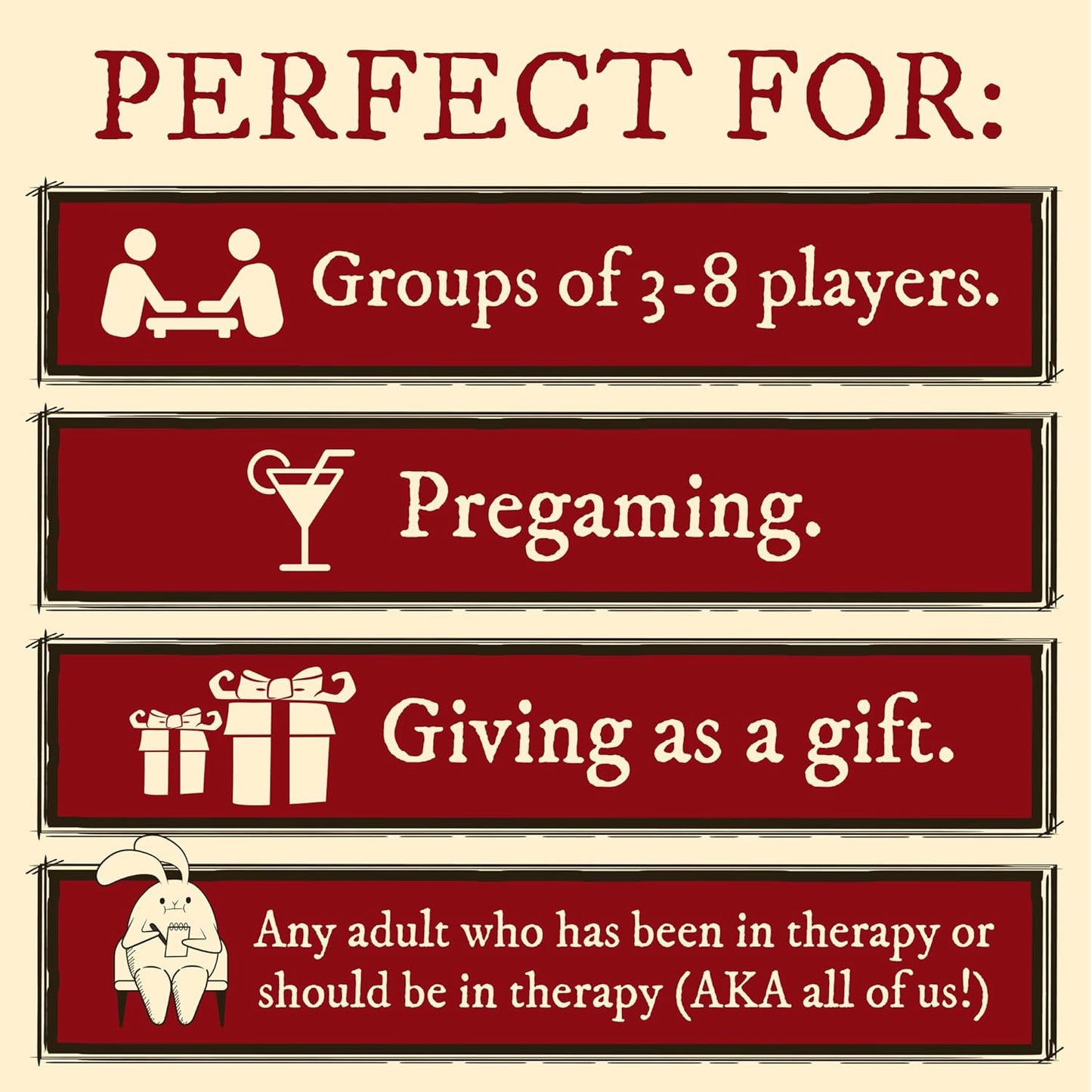 Horrible Therapist: Extra Horrible Edition by Exploding Kittens - A Card Game for 3-8 Players, Ages 17+ - Adult Party Game for Family Night