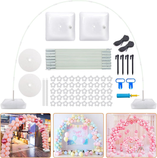 Chamvis Balloon Arch Kit, 9FT Height & 10FT Width Adjustable Balloon Arch Stand Garland Frame: Balloon Garland Support for Wedding Baby Shower Birthday Photo Backdrop