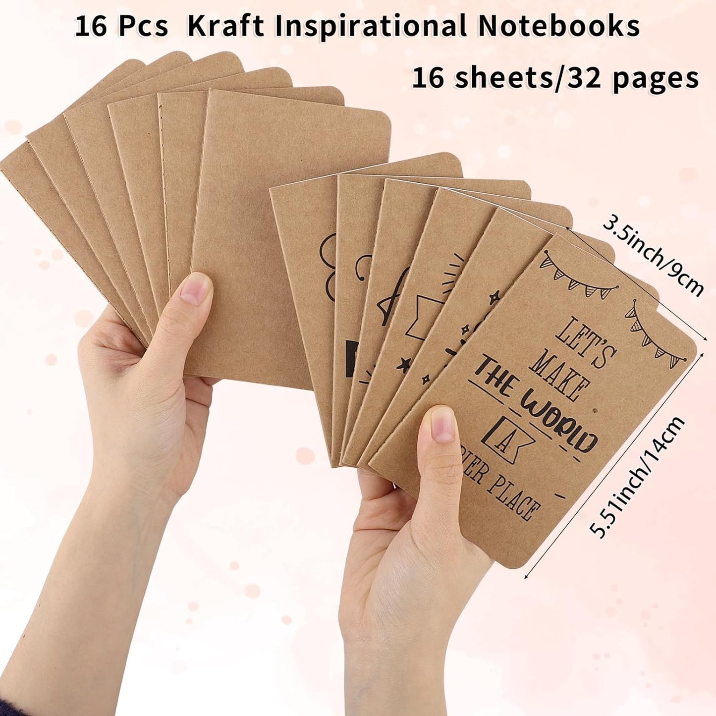 BESARME 16 Pack Mini Notebooks Bulk, A6 Small Lined Pocket Notebook End of Year Gifts for Students Elementary School Graduation Gifts for Kids Students School Supplies