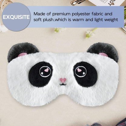 Christmas Reindeer Sleep Mask Cute Antler Eye Masks Sleeping Soft Plush Cartoon Blindfold Funny Animal Eye Cover Xmas Presents for Women Men (Xmas Reindeer,Brown)