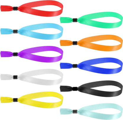 50 Pcs Cloth Event Wristband Disposable Fabric Bracelets Party Entrance Identification Wrist Strap for Concert Club Admission Summer Camp Festival VIP Drink Ticket ID