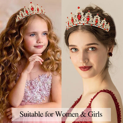 Atoden Green Birthday Crown and Sash Tiara for Women and Girls, Crystal Rhinestone Tiara for Birthday Party, Wedding, Quinceanera, Prom, Festival, EF8277
