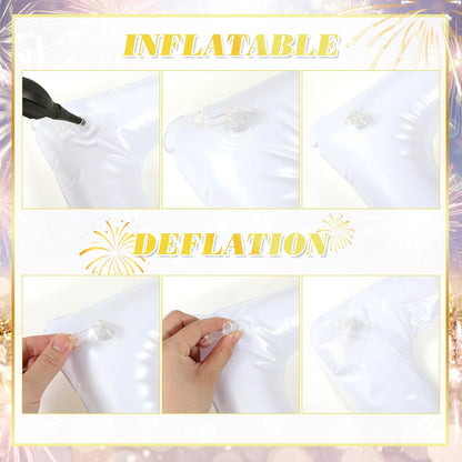 HOWAF 29PCS White Gold Happy New Year Photo Booth Props with Photo Frame,2026 New Year Decoration Selfie Props, Gold Glitter Photos Prop Kit for NYE Party, 2026 NYE Cheers Selfie Prop Kit