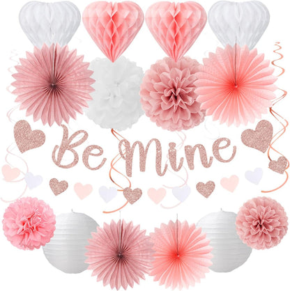 2026 Blue Class-Congratulations Prom Graduation Party-Decorations - 22pcs High School College Grad Supplies Decor,Royal Navy White Silver Tissue Pom Poms Streamers, Paper Flowers Lanterns Hugmoon