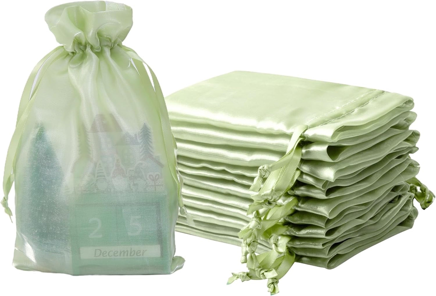 QIANF 20 Pcs Peacock Blue Small Organza Bags 3X4 inch for Wedding Favors with Drawstring, Mini Mesh Gift Bags Jewelry Pouch for Candy Bridal Shower Party Favor Baby Shower Christmas
