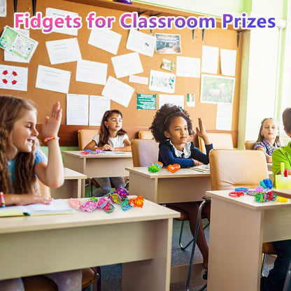 Pop Fidget Toys Bulk Its Party Favors for Kids 4-8 8-12 30 Pack Mini Pop Keychain It Small Fidgets for Classroom Prizes School End of Year Student Gifts from Teacher Birthday Goodie Bag Stuffers