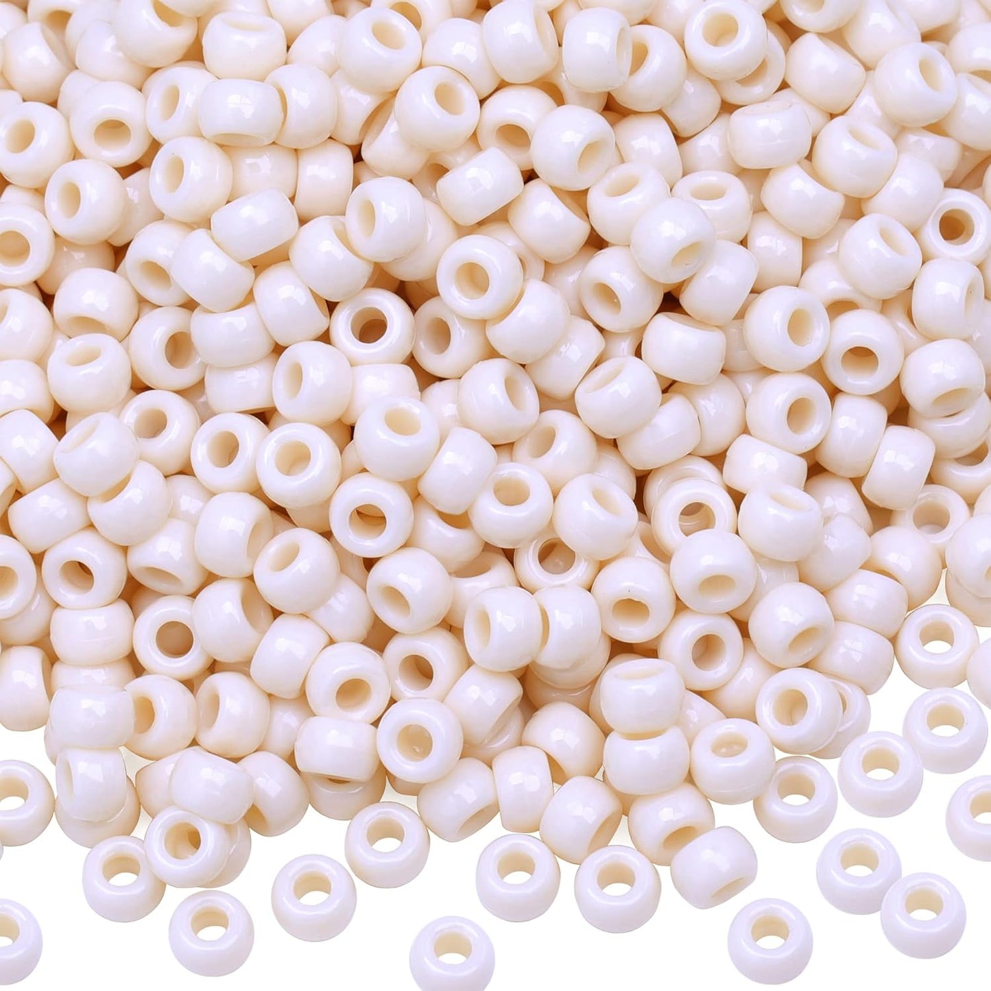 1000Pcs Glow in The Dark Pony Beads 9mm Plastic Kandi Beads Bulk for Friendship Bracelet Necklace Craft Jewelry Making Beads for Hair Braids 9 Color