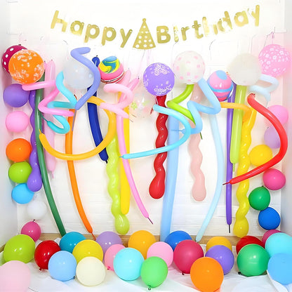 Balloon Pump Electric - Portable Air Balloon Pump for Long Balloons, Balloon Blower Inflator Machine for Twisty, Animal Classic Round, Foil, Latex Balloons