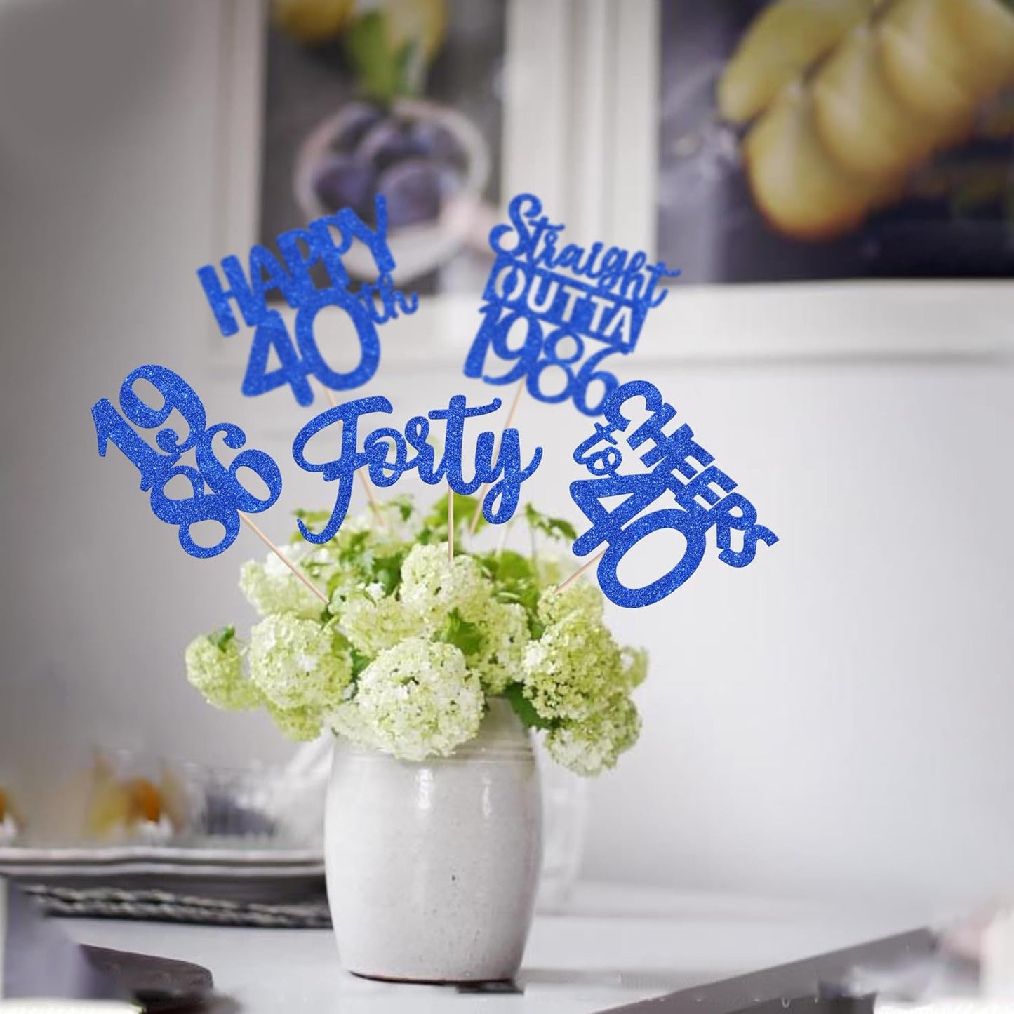 15 PCS 50th Birthday Centerpiece Sticks Fifty Happy 50th Straight Outta 1976 Table Flower Centerpieces Sticks Cheers to 50 Floral Decorations for 50th Birthday Party Centerpieces Supplies Black