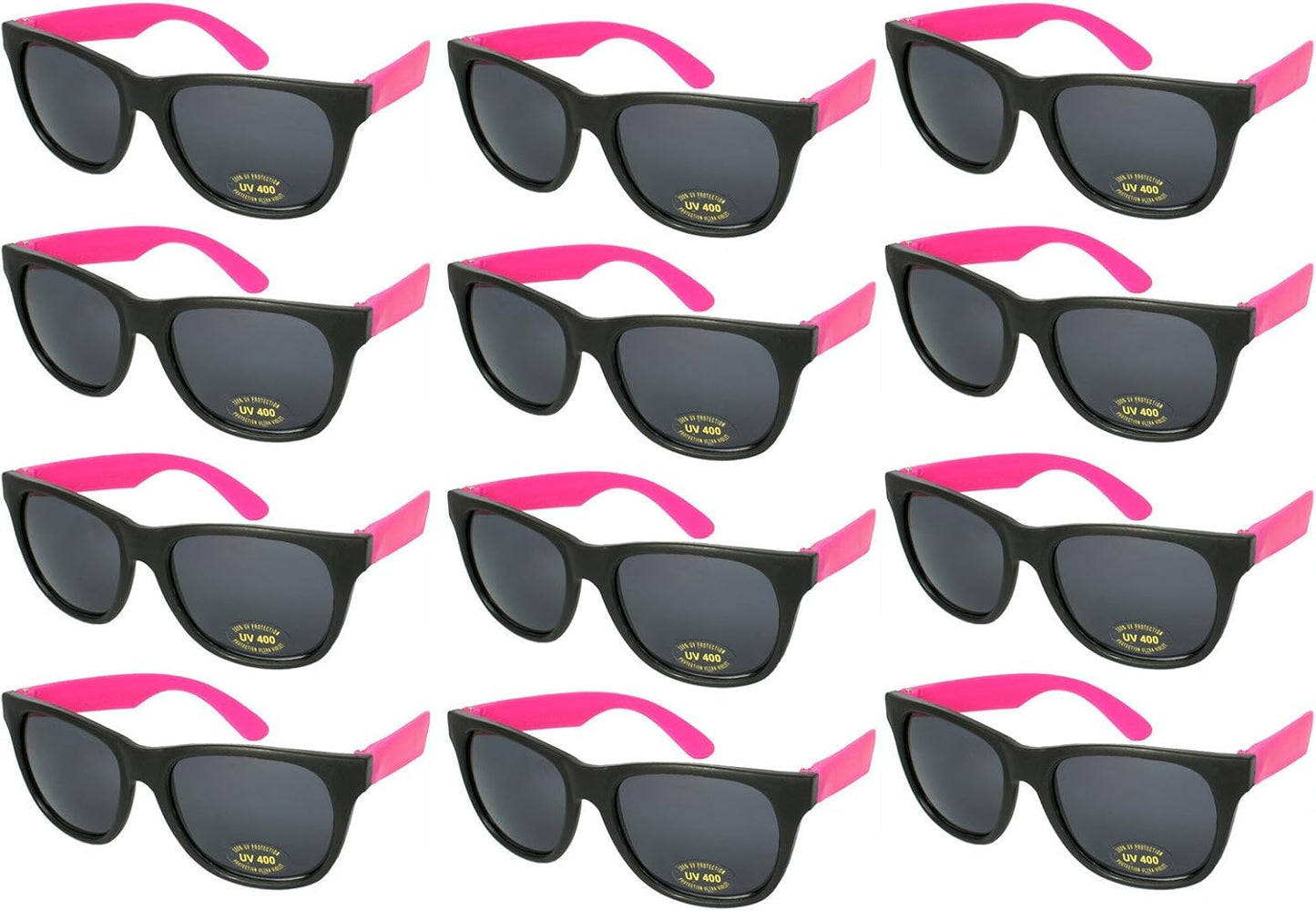 EDGEIWEAR 80s Neon Party Sunglasses for Adult Party Favors with CPSIA certified-Lead(Pb) Content Free