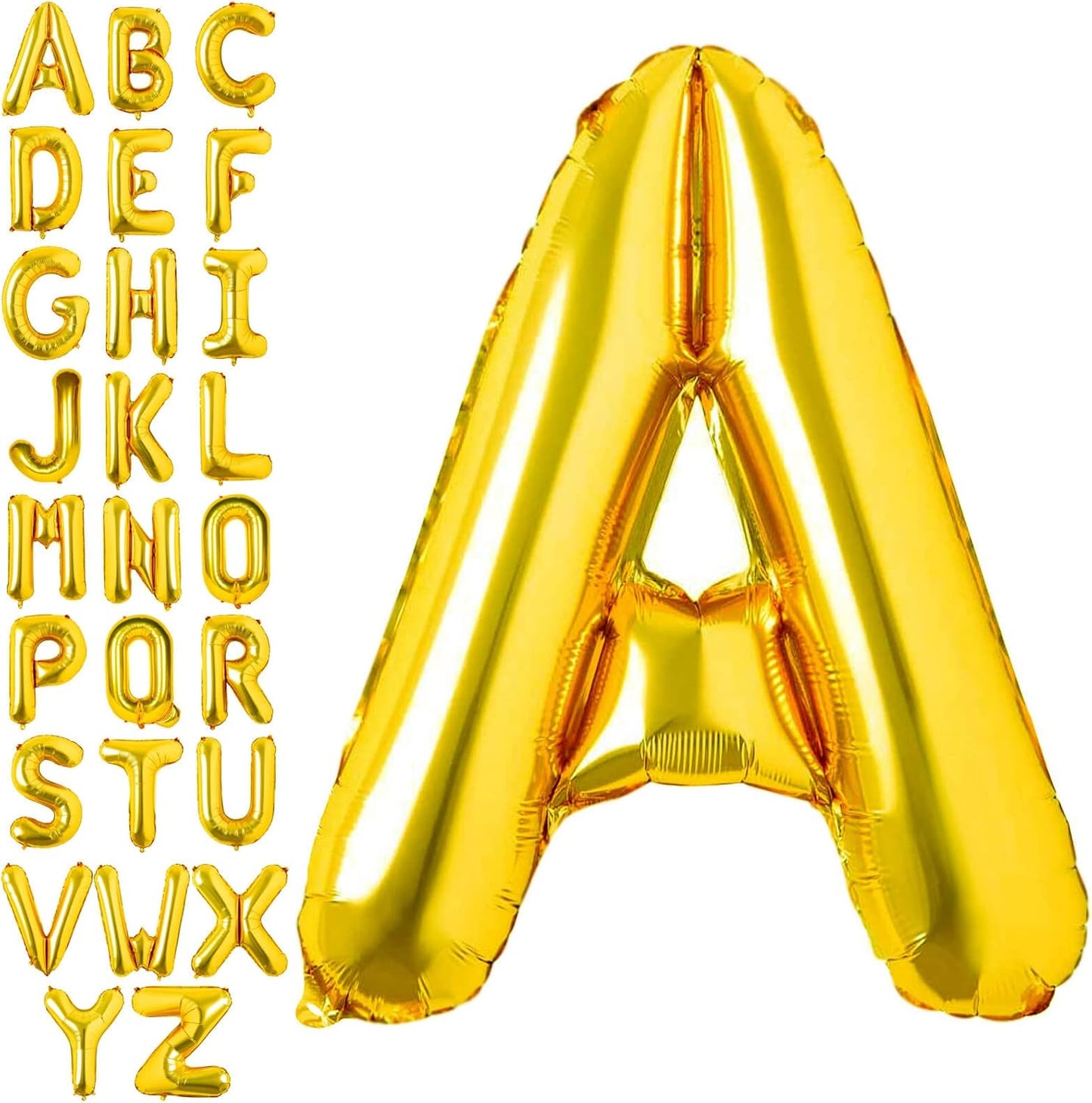 Lovoir 40 Inch Large Gold Letter A Balloons Big Size Jumbo Mylar Foil Helium Balloon for Birthday Party Celebration Decorations Alphabet Gold A