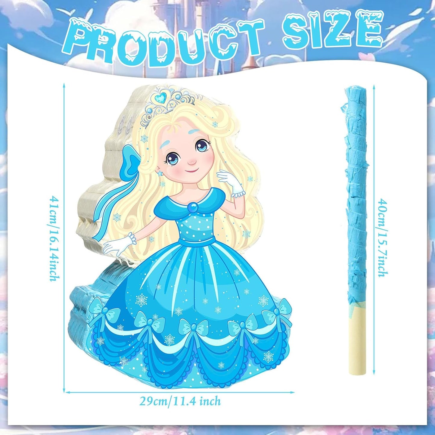 Threan Princess Piñata Fairy Party Decorations Pink Ballet Piñata Ballerina, Birthday Game Set Party Supplies for Girl Princess Theme Baby Shower Butterfly Birthday Supplies Decoration(Fairy)