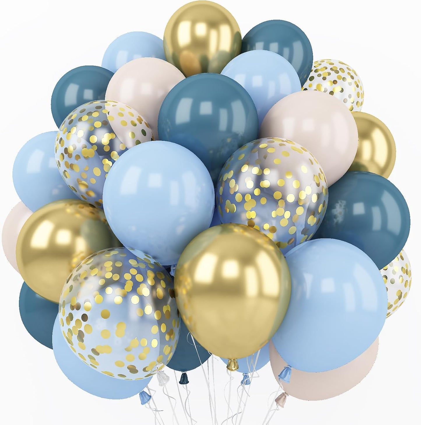 Pink Blue Purple Balloon, 60 Pcs 12 Inches Hot Pink Metallic Purple Teal Yellow Balloons Confetti Balloons for Kids Magic Theme Birthday Decoration Baby Shower Girls Music Party Supplies
