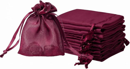 QIANF 20 Pcs Peacock Blue Small Organza Bags 3X4 inch for Wedding Favors with Drawstring, Mini Mesh Gift Bags Jewelry Pouch for Candy Bridal Shower Party Favor Baby Shower Christmas