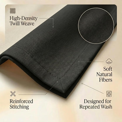 ACCENTHOME Natural Cotton Linen Napkin Set of 12 18x18 inch Dinner Napkins - Washable Soft Premium Hotel Quality Reusable Hemmed Edges Napkins Perfect Table Linens for Family Dinners, Weddings