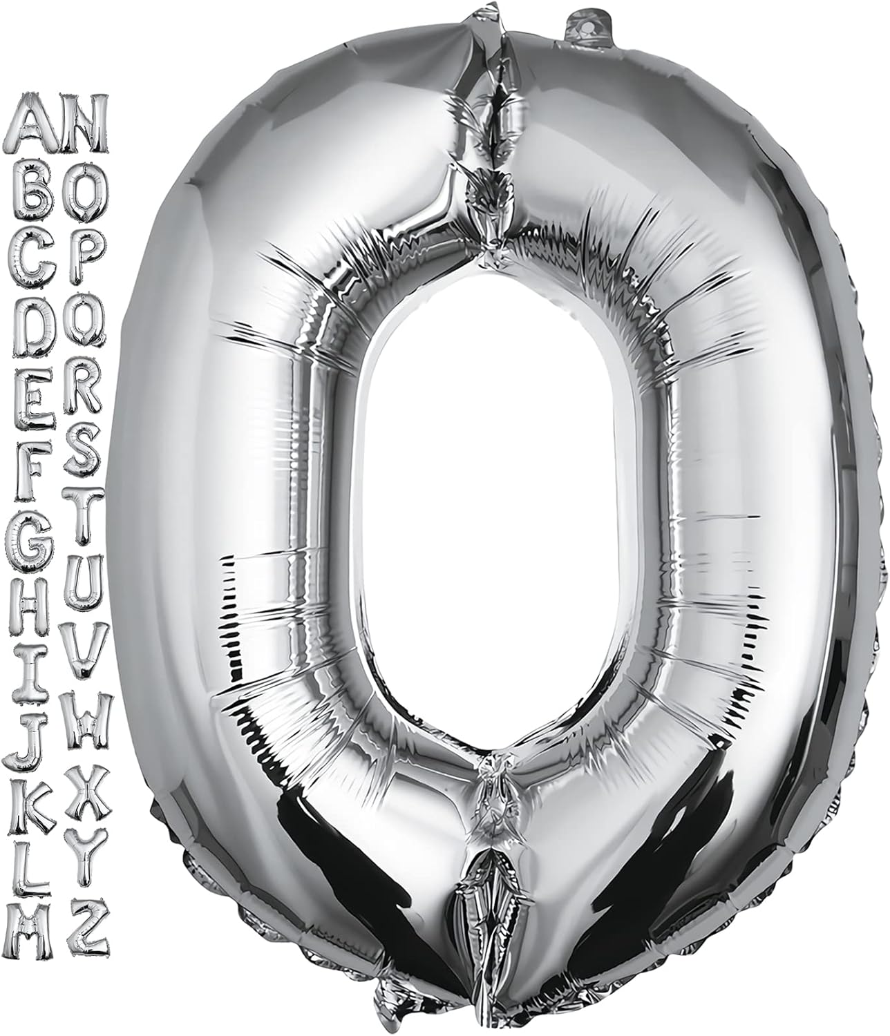 40 inch Silver Letter A Balloon, Big Size Alphabet Foil Mylar Helium Balloons for Birthday Party Celebration Wedding Anniversary Baby Shower Decorations Supplies Alphabet A