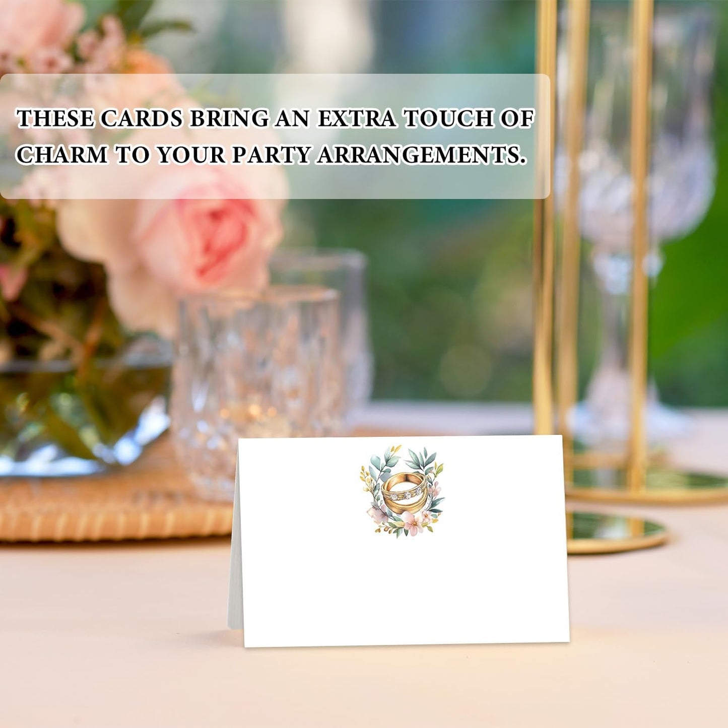 Blue Floral Place Cards for Table Setting, Birthday Baby Shower Folded Tent Cards Wedding Seating Cards for Bridal Shower, Anniversary, Engagement Food Name Card for Party Decoration, 25pcs /A10