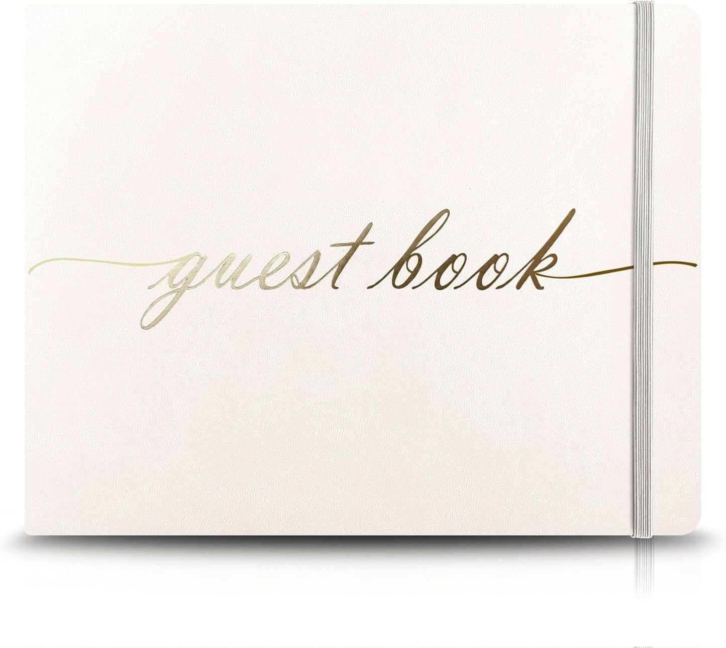 Elegant Wedding Guest Book - Perfect for Wedding Receptions, Baby Showers, Birthdays and Special Events - 7" x 9" Sign in Book - 120 Lined Pages - Leather Hardcover - Pink