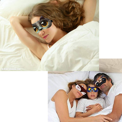 EBaokuup 12 Pack Animal Sleep Eye Mask - Soft Funny Blindfolds Sleeping Mask, Cute Cat Dog Eye Cover Eye Shade for Kids Girls Men Women Plane Travel Nap Night Sleeping
