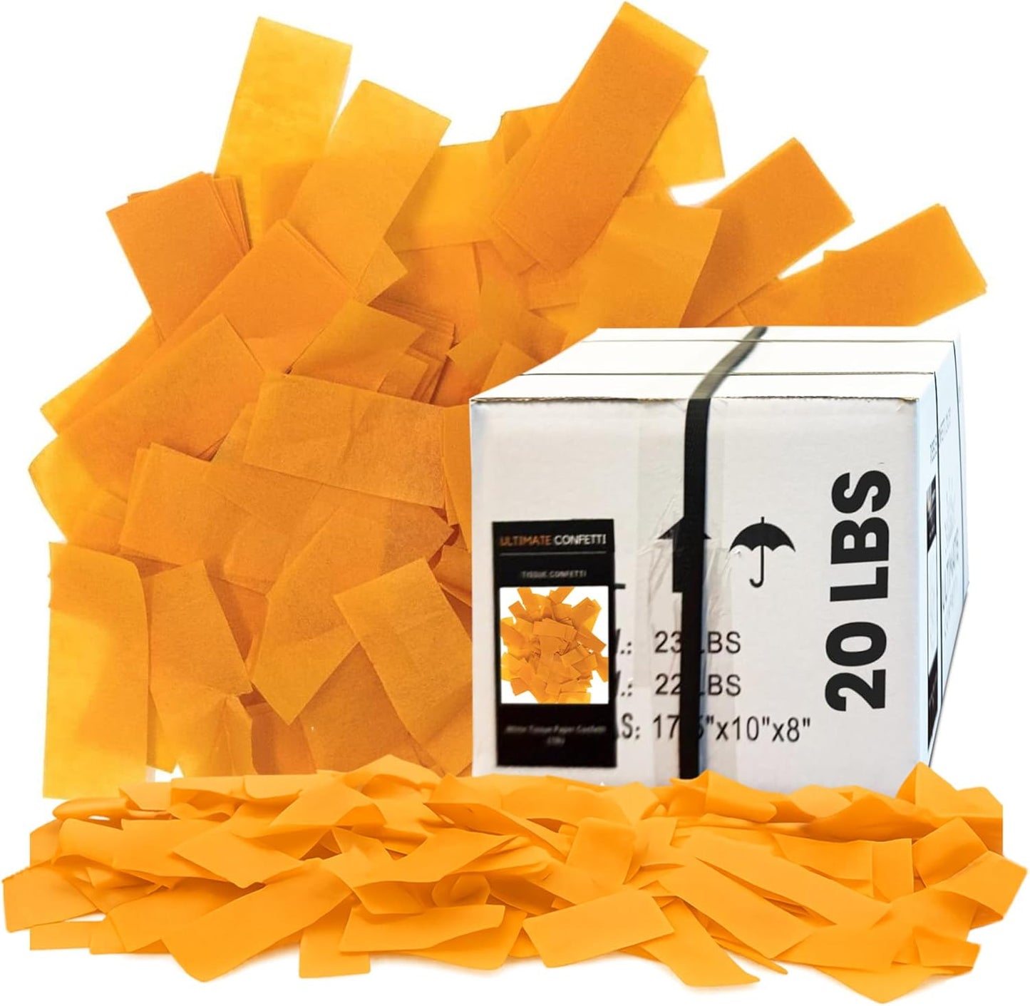 Ultimate Confetti, Multicolor Biodegradable Confetti - Rectangular Fluttering Tissue Paper Confetti for Cannon and Launcher use - Best for Holidays, Birthday, Wedding, and Parties - 1 lb, 16 oz