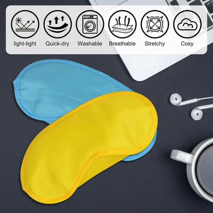 5 Pcs Sleep Mask, Eye Masks for Sleep, with Nose Pad and Elastic Strap for Blind Folds, for Adult Play, Travel Eye Mask, Sleeping, Team Building (Colorful, Medium(3.35x 7.28inch))