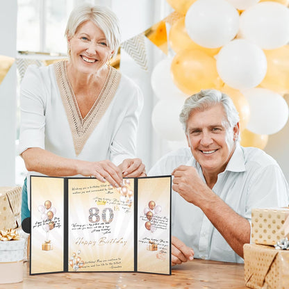 Rose Gold Birthday Party Decorations,18" x 12" Creative Birthday Decorations Guest Sign in Book Alternative, for Men and Women of All Ages, Happy Birthday Party Supplies