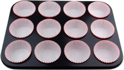 Standard Size Baking Cups Food-Grade Greaseproof Paper Cupcake Liners 200 Pcs (Natural)