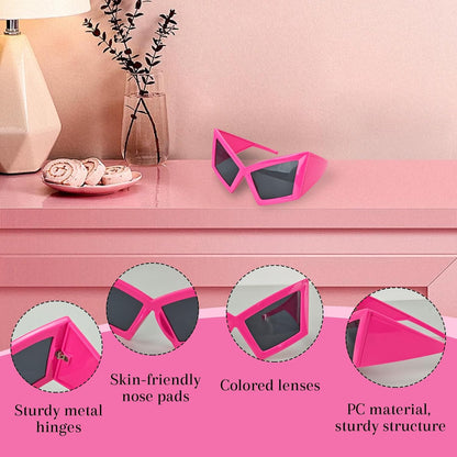 Funny Oversized Party Glasses Sunglasses Max Width 5.9", Hilarious Costume Accessories for Birthdays, Dance Parties