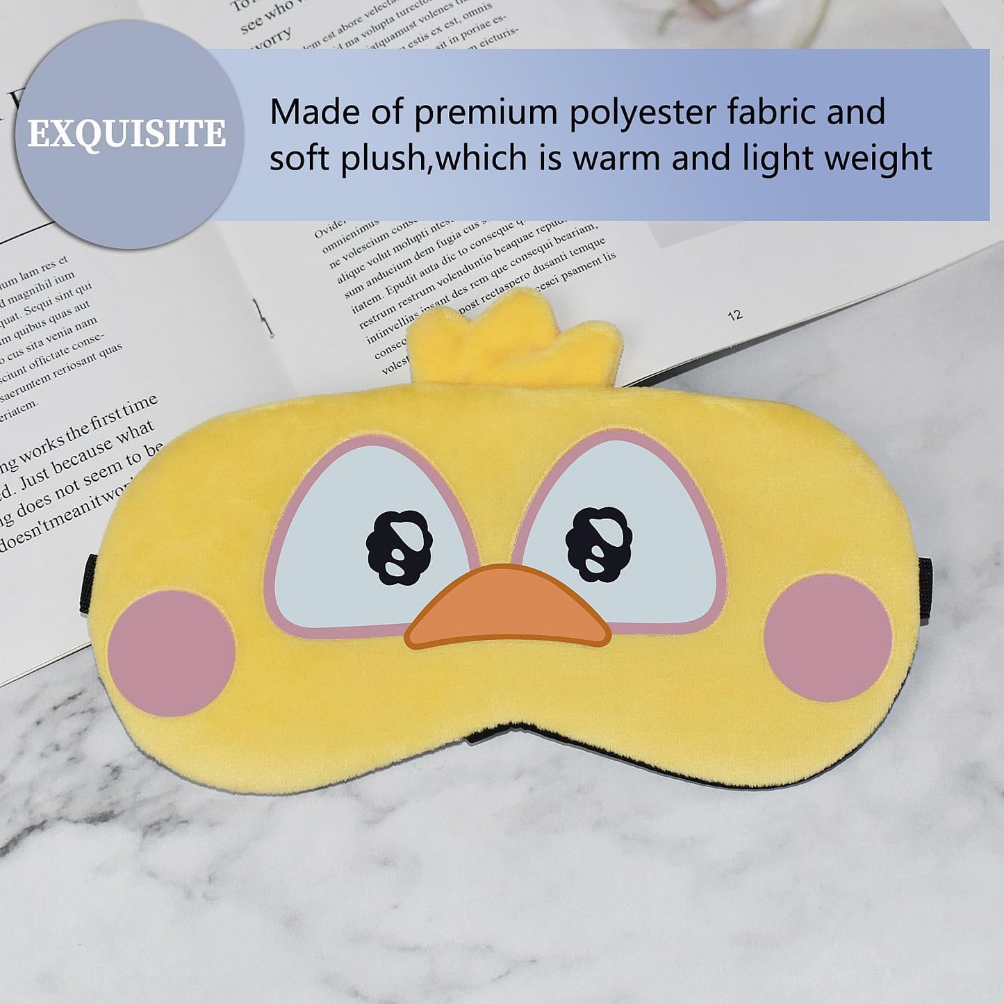 Christmas Reindeer Sleep Mask Cute Antler Eye Masks Sleeping Soft Plush Cartoon Blindfold Funny Animal Eye Cover Xmas Presents for Women Men (Xmas Reindeer,Brown)
