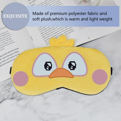 Christmas Reindeer Sleep Mask Cute Antler Eye Masks Sleeping Soft Plush Cartoon Blindfold Funny Animal Eye Cover Xmas Presents for Women Men (Xmas Reindeer,Brown)