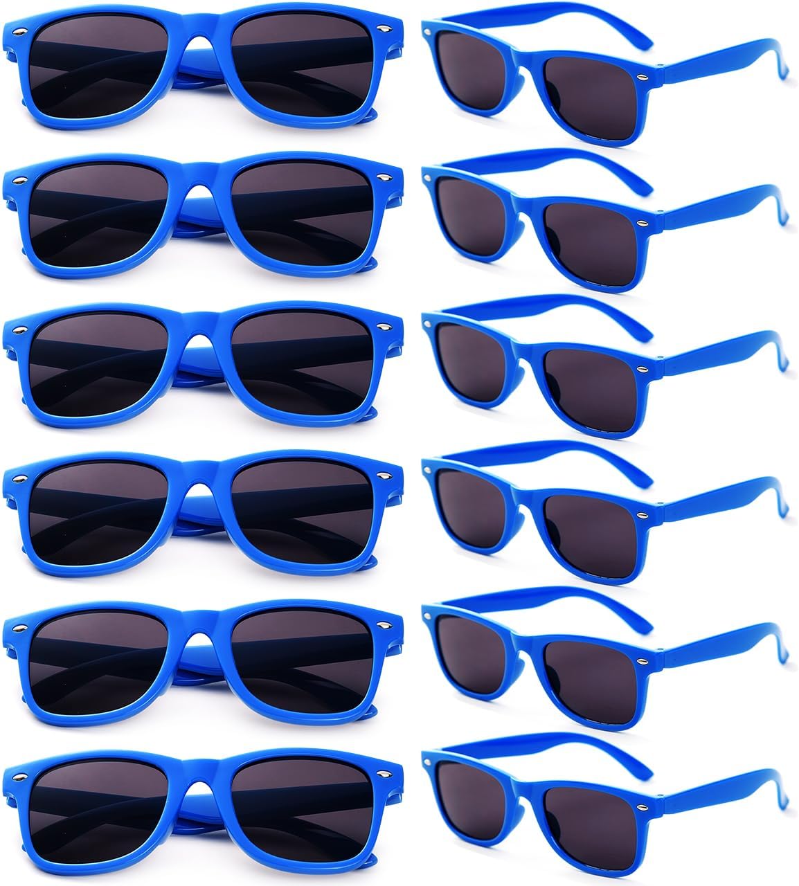 Party Sunglasses Bulk - Adult Retro Plastic Pack of 12 Vintage Sunglasses for Men Women - Party Favors