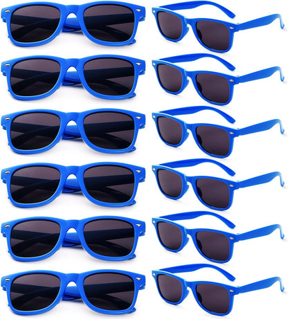 Party Sunglasses Bulk - Adult Retro Plastic Pack of 12 Vintage Sunglasses for Men Women - Party Favors
