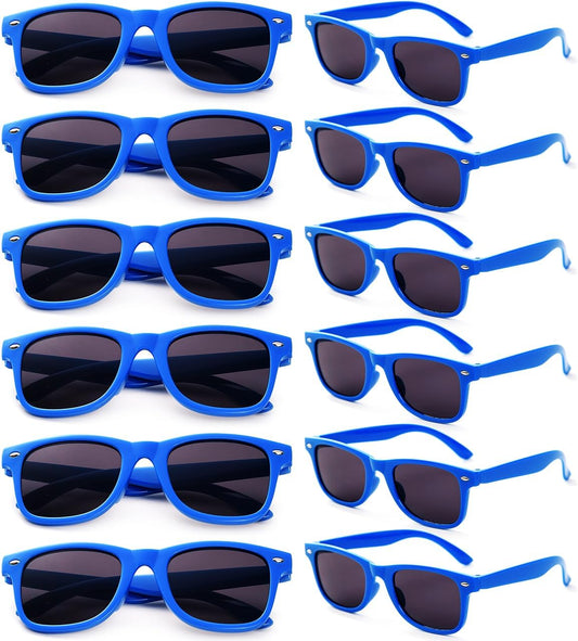 Party Sunglasses Bulk - Adult Retro Plastic Pack of 12 Vintage Sunglasses for Men Women - Party Favors